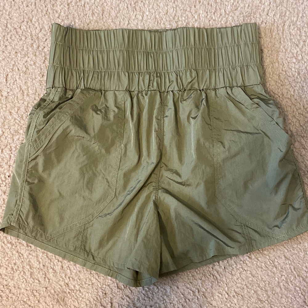 Olive Green High Waisted Shorts